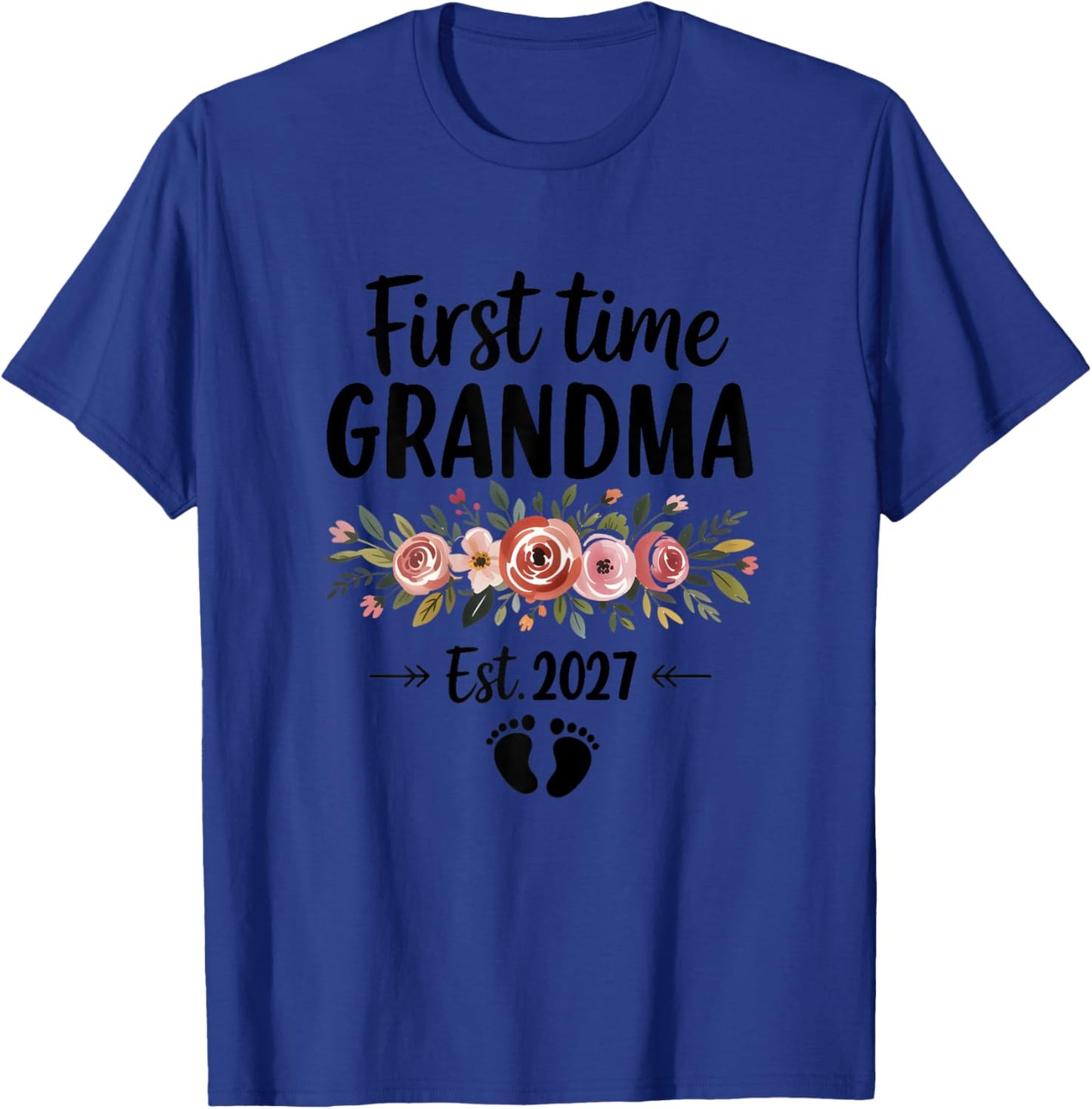 First Time Grandma 2027 Mothers Day Promoted to Grandma 2027 T-Shirt - T-Shirt | Royal