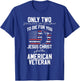 Two Died for You Jesus and American Veteran Memorial T-Shirt - T-Shirt | Royal