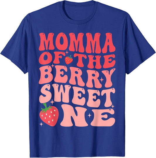 Momma Of The Berry Sweet One 1st Birthday Strawberry T-Shirt - T-Shirt | Royal