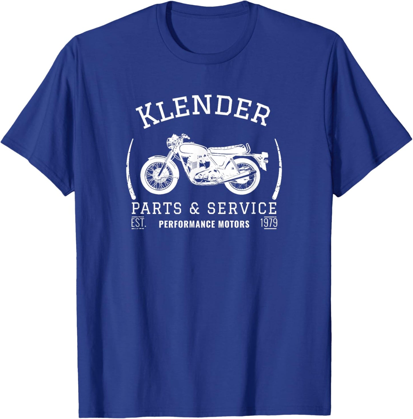 Klender Parts & Service Performance Motors Motorcycles T-Shirt - T-Shirt | Royal