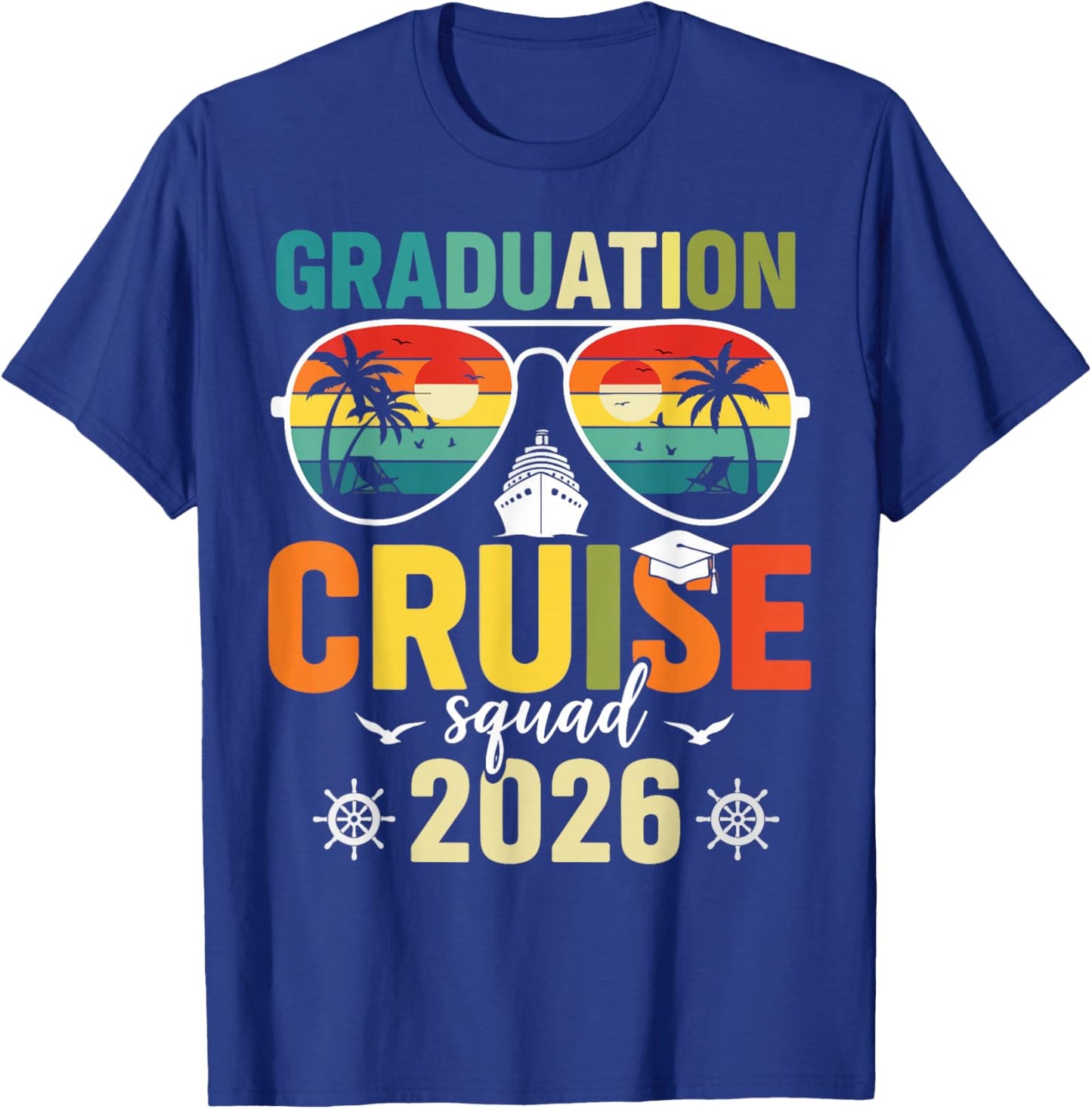 Graduation Cruise Squad Senior 2026 Cruising Graduation Trip T-Shirt - T-Shirt | Royal