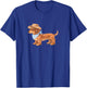 Aquarell Cowboy Dackel Baby Blue Western T-Shirt - T-Shirt | Royal
