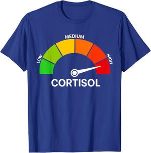 High Cortisol Levels Meme Funny T-Shirt - T-Shirt | Royal