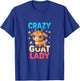 Crazy Goat Lady Funny Goat Lover Goat Mom Farmer T-Shirt - T-Shirt | Royal