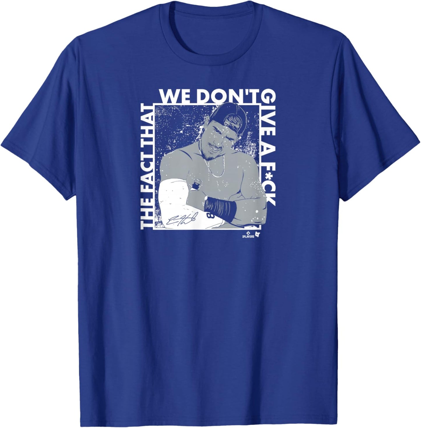 Kike Hernandez - We Don't Give a F- Los Angeles Baseball T-Shirt - T-Shirt | Royal