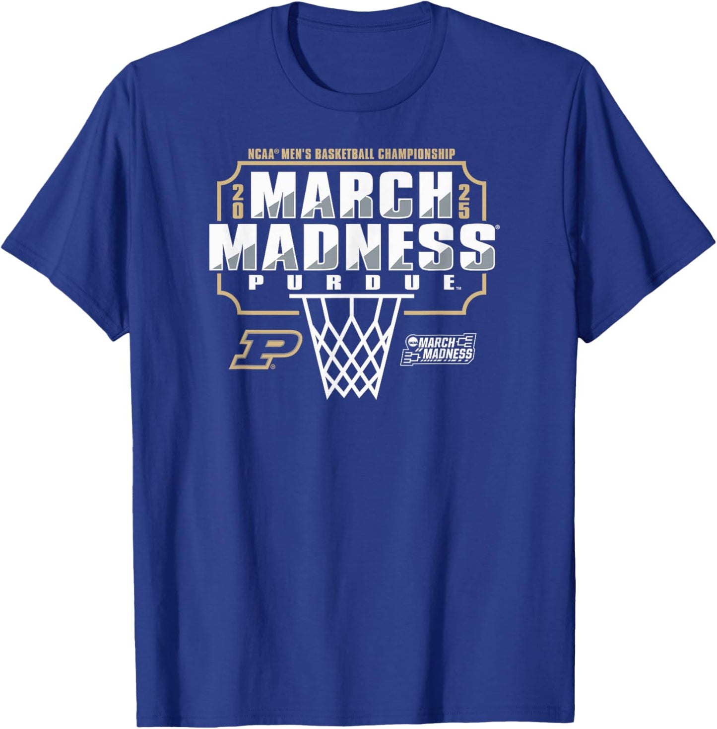 Purdue Boilermakers March Madness 2025 Basketball Black T-Shirt - T-Shirt | Royal