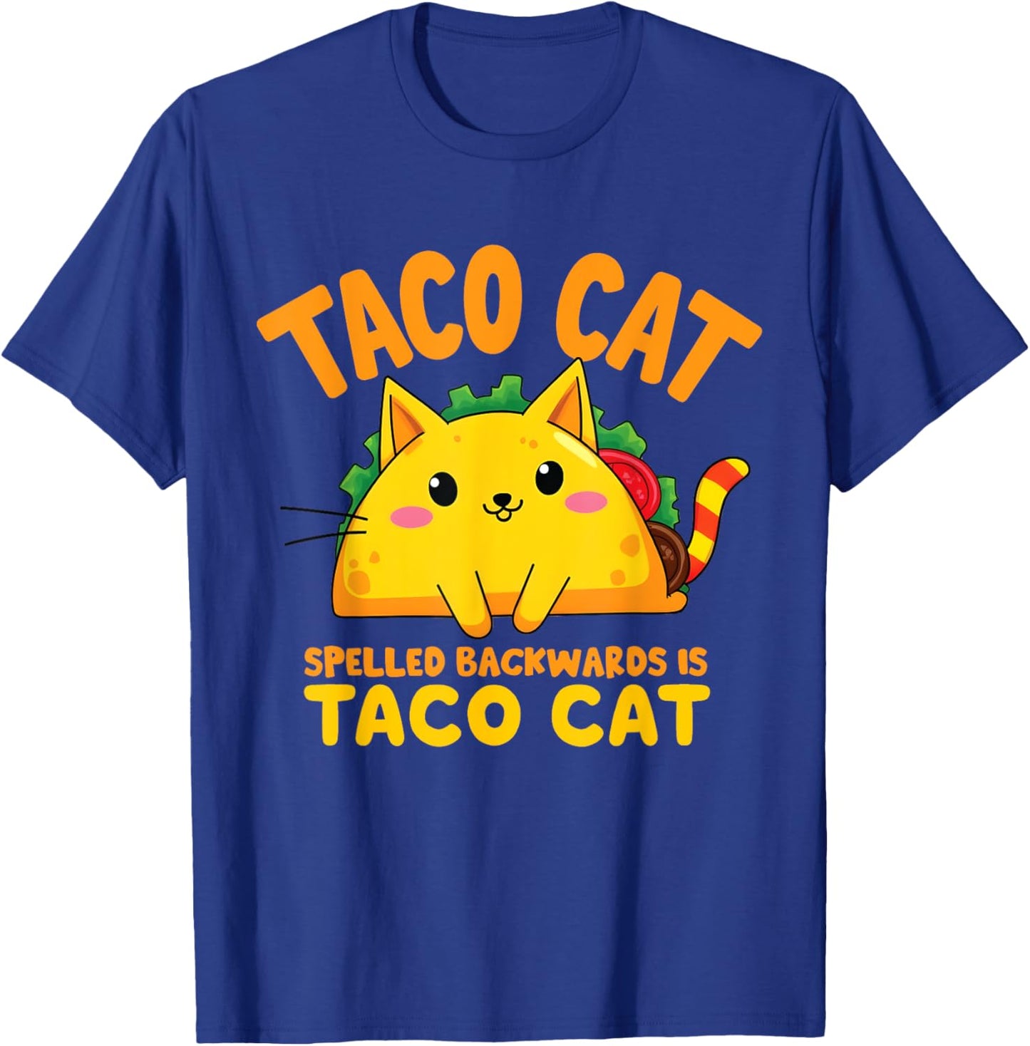 Tacocat Spelled Backwards Taco Cat Lover Cinco De Mayo Women Girls Kids T-Shirt - T-Shirt | Royal