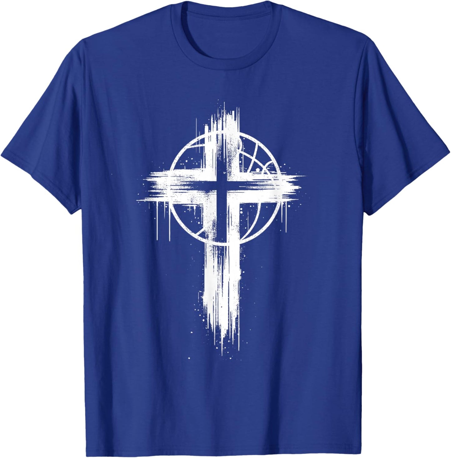 Christian Basketball Cross T-Shirt - T-Shirt | Royal
