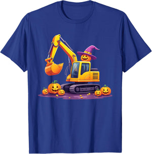 Spooky Construction Trucks Halloween Costume Toddler Boys T-Shirt - T-Shirt | Royal