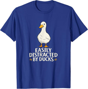 Funny Duck Lover - Easily Distracted by Ducks T-Shirt - T-Shirt | Royal