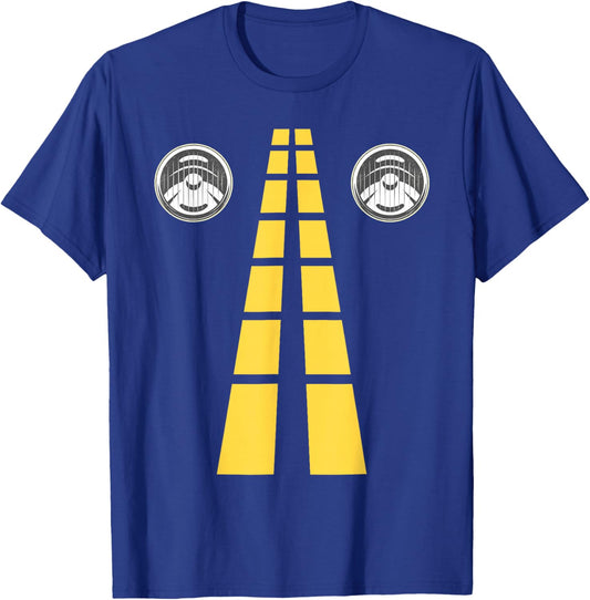 Deer Headlights with Road Markings Couples Costume Halloween T-Shirt - T-Shirt | Royal