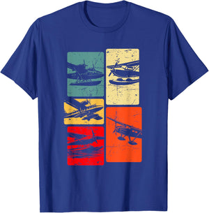 Seaplane Silhouette T-Shirt - T-Shirt | Royal