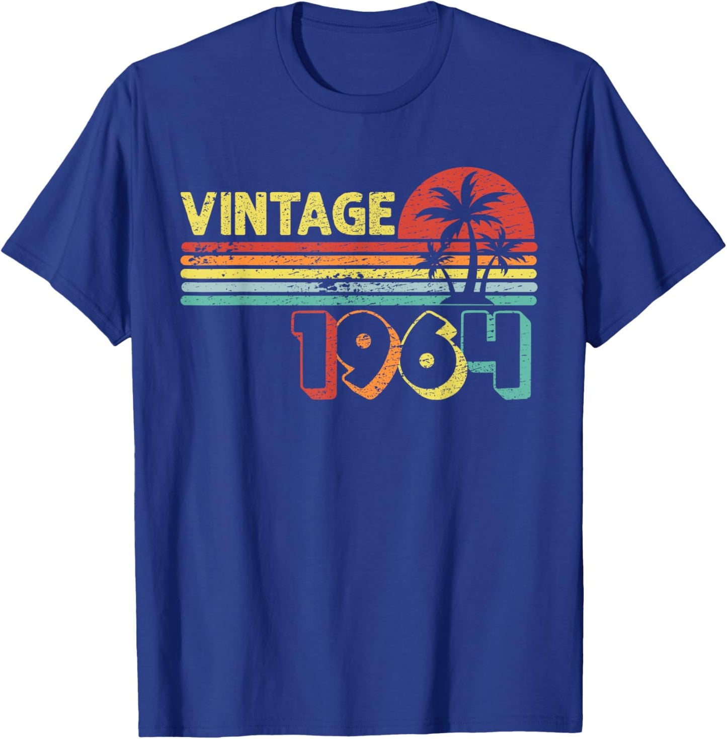 1964 62 Years Man Woman Birthday Gift Man 1964 T-Shirt - T-Shirt | Royal