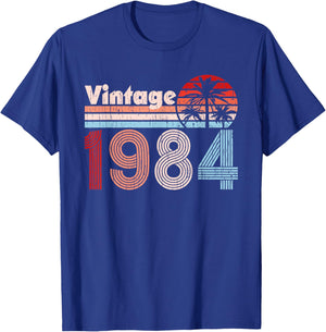 1984 Vintage 42nd Birthday 42 Years Old Retro Graphic T-Shirt - T-Shirt | Royal