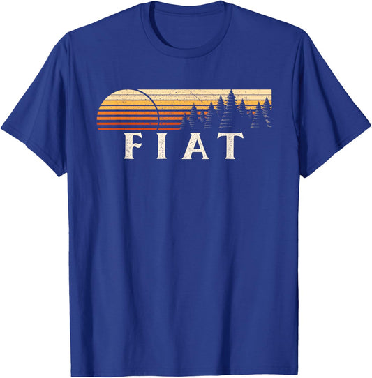 Fiat, KS Vintage Evergreen Sunset 80s Retro T-Shirt - T-Shirt | Royal