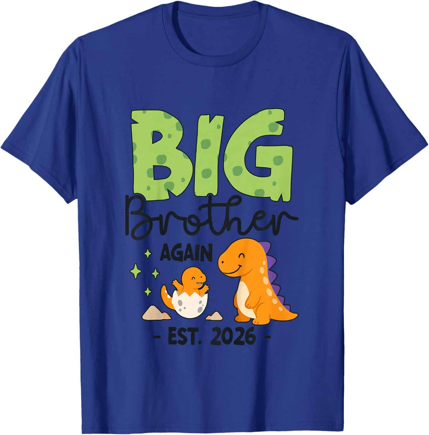 Kids Big Brother Again 2026 Dinosaur Third Pregnancy Announcement T-Shirt - T-Shirt | Royal