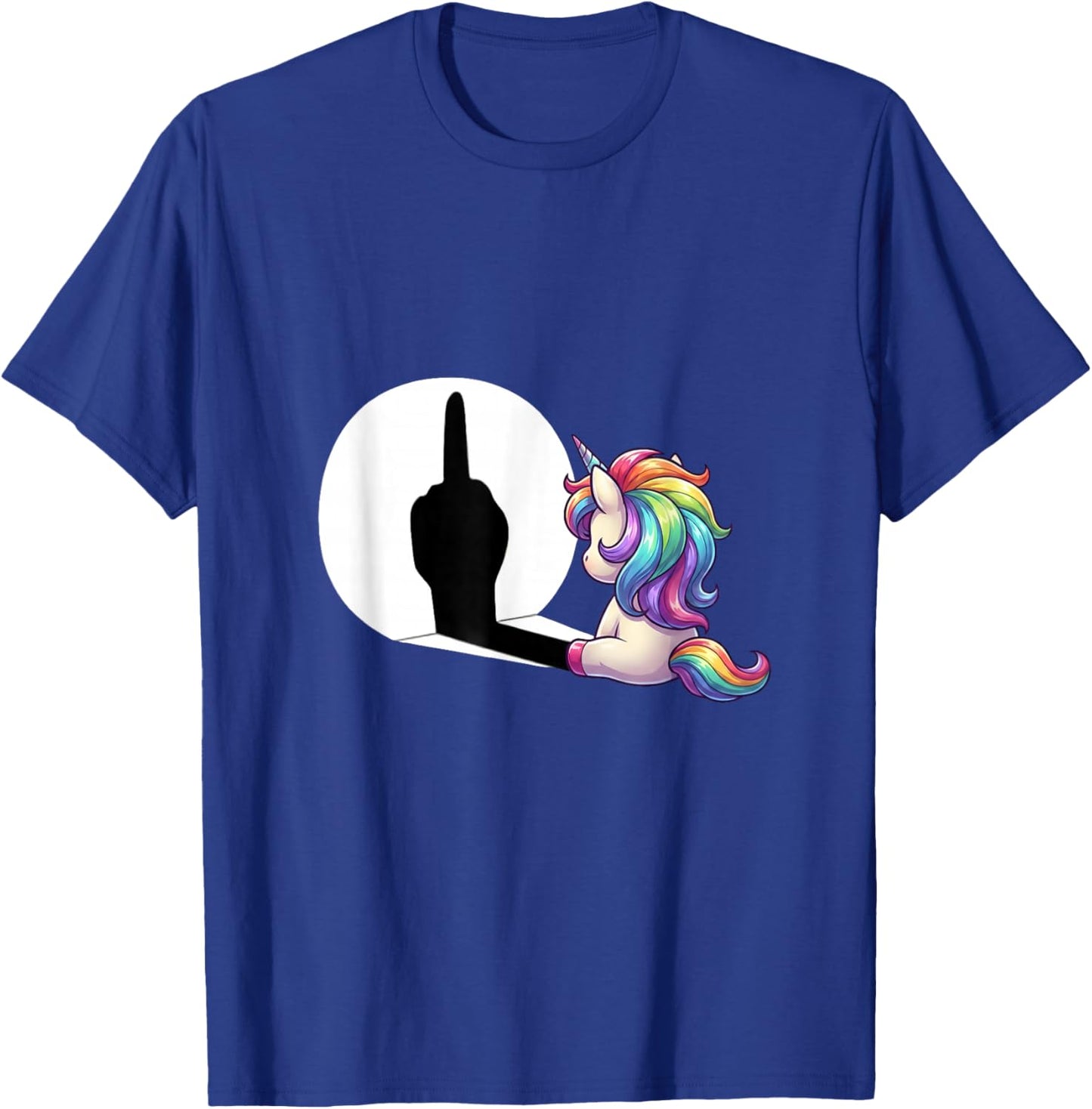 Funny Unicorn with Middle Finger - Morgenmuffel T-Shirt - T-Shirt | Royal