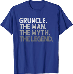 Gruncle The Man The Myth The Legend Funny Cool T-Shirt - T-Shirt | Royal