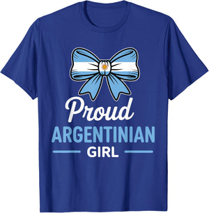 Proud Argentine Girl Argentina Heritage Girls T-Shirt - T-Shirt | Royal