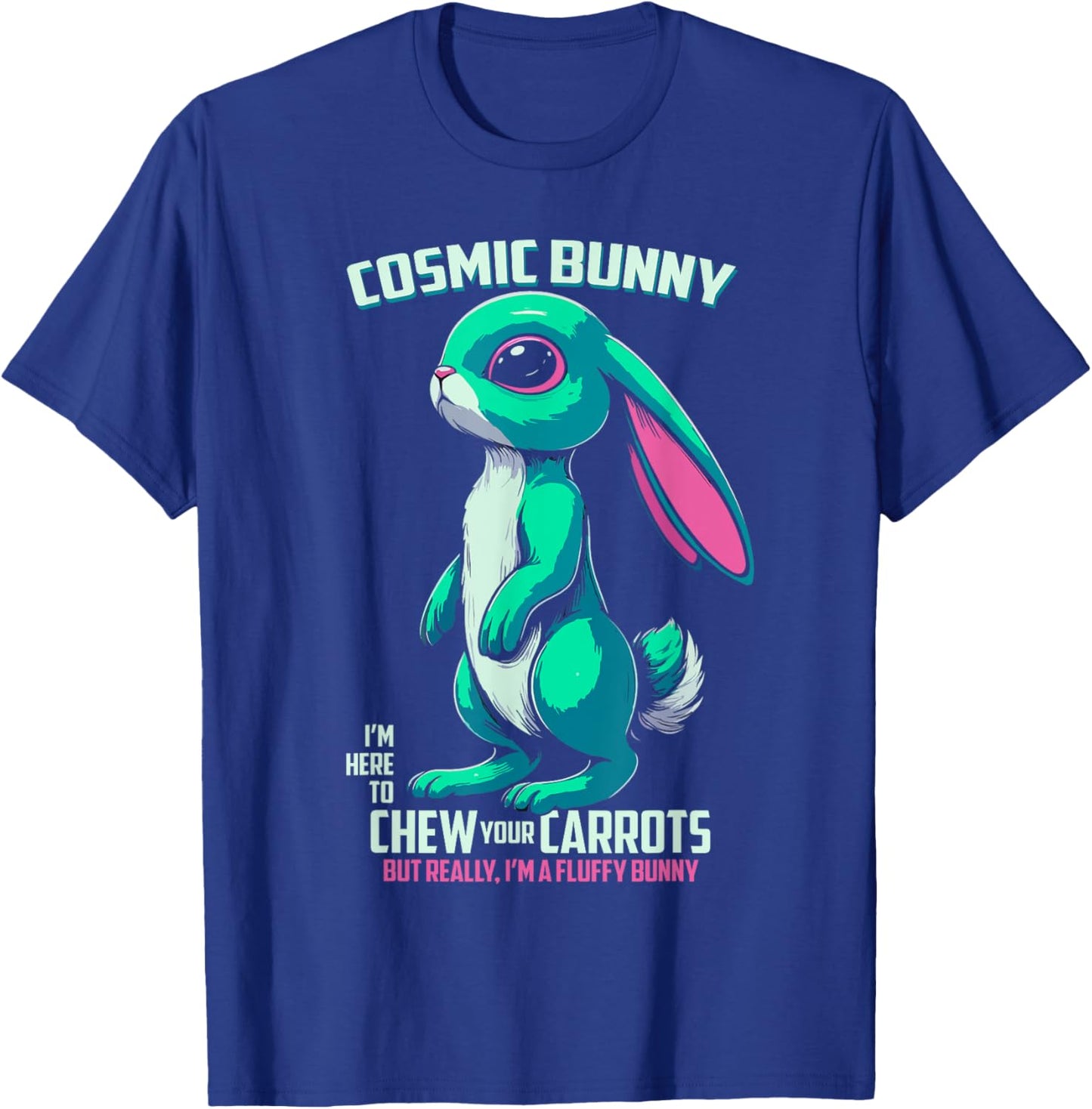 Alien Bunny Extraterrestrial Rabbit UFO T-Shirt - T-Shirt | Royal