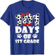 Happy 101 Days School 1st Grade Dog 100 Days Smarter Student T-Shirt - T-Shirt | Royal