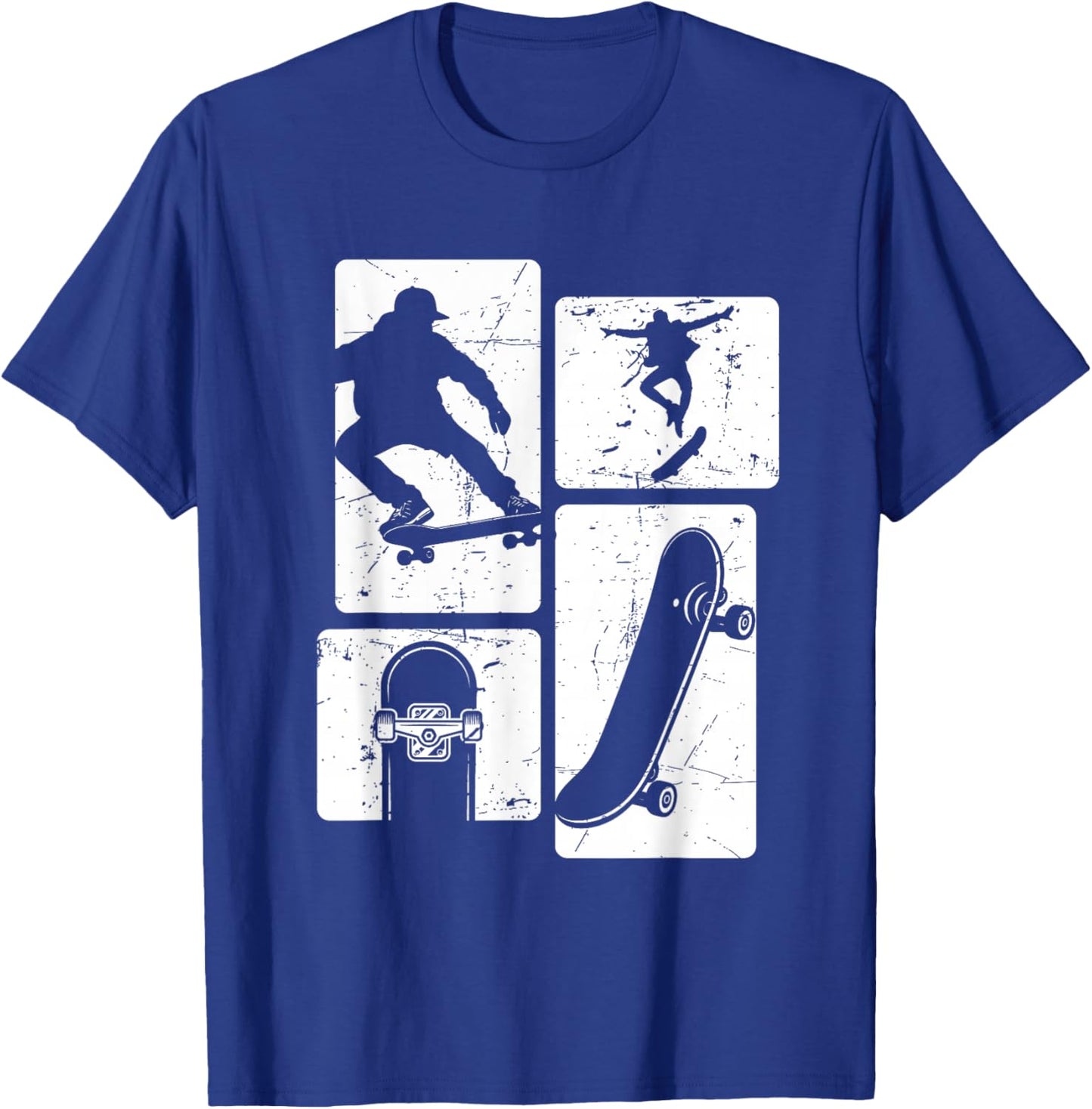 Vintage Retro Skateboard Stunt T-Shirt - T-Shirt | Royal