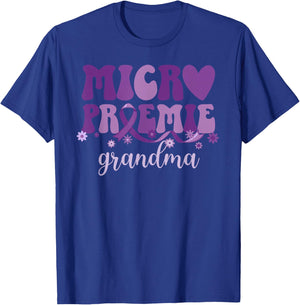 Micro Preemie Baby Grandma NICU Grandma of NICU Warrior T-Shirt - T-Shirt | Royal