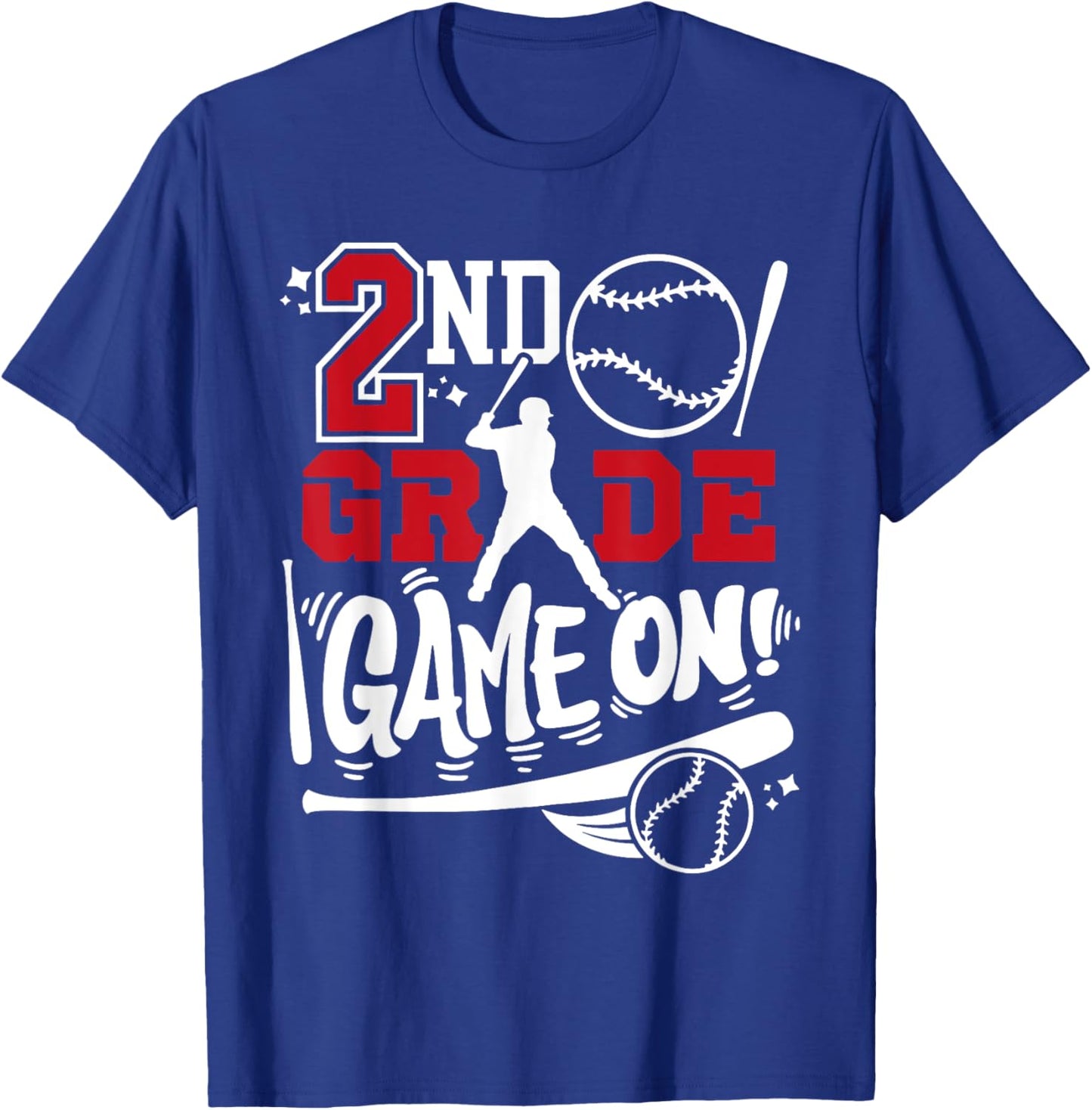 2nd Grade Game On First Day of School Baseball Second Grade T-Shirt - T-Shirt | Royal