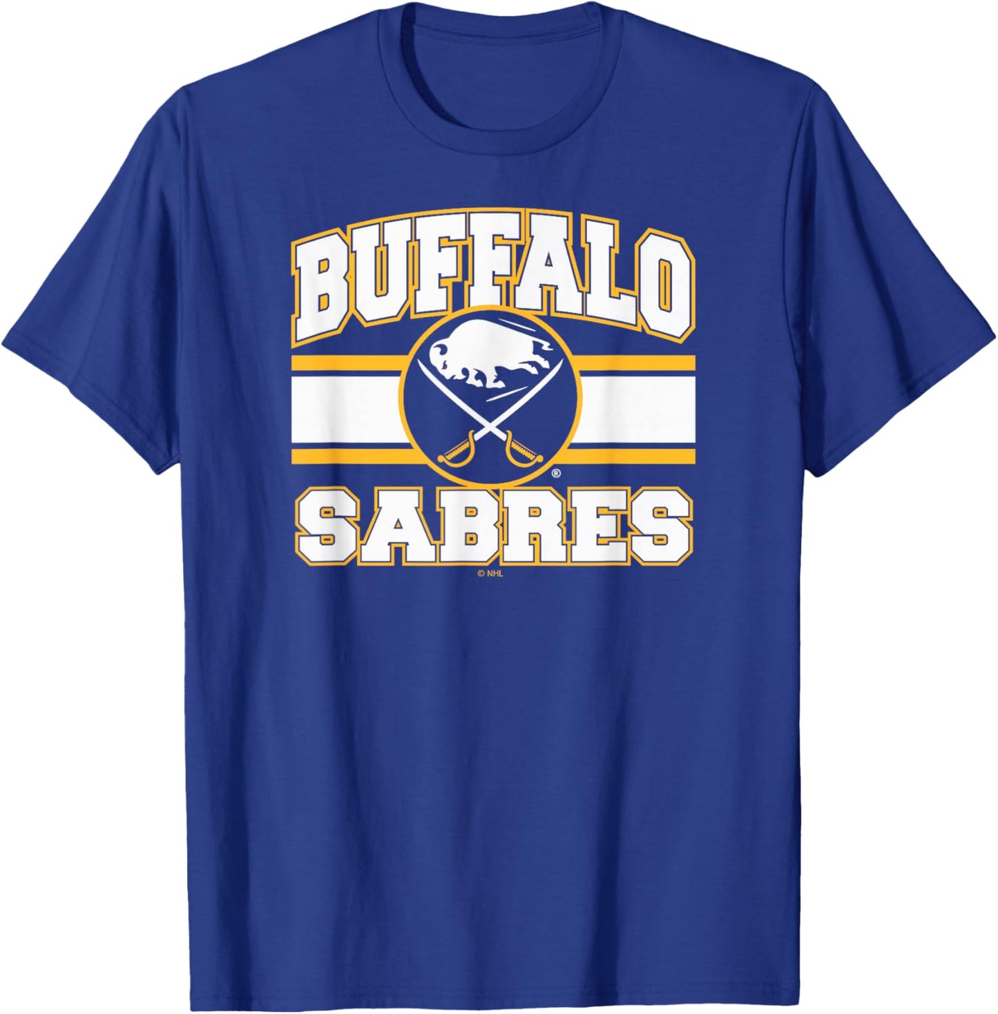 Buffalo Sabres Stripe Royal Blue Officially Licensed T-Shirt - T-Shirt | Royal