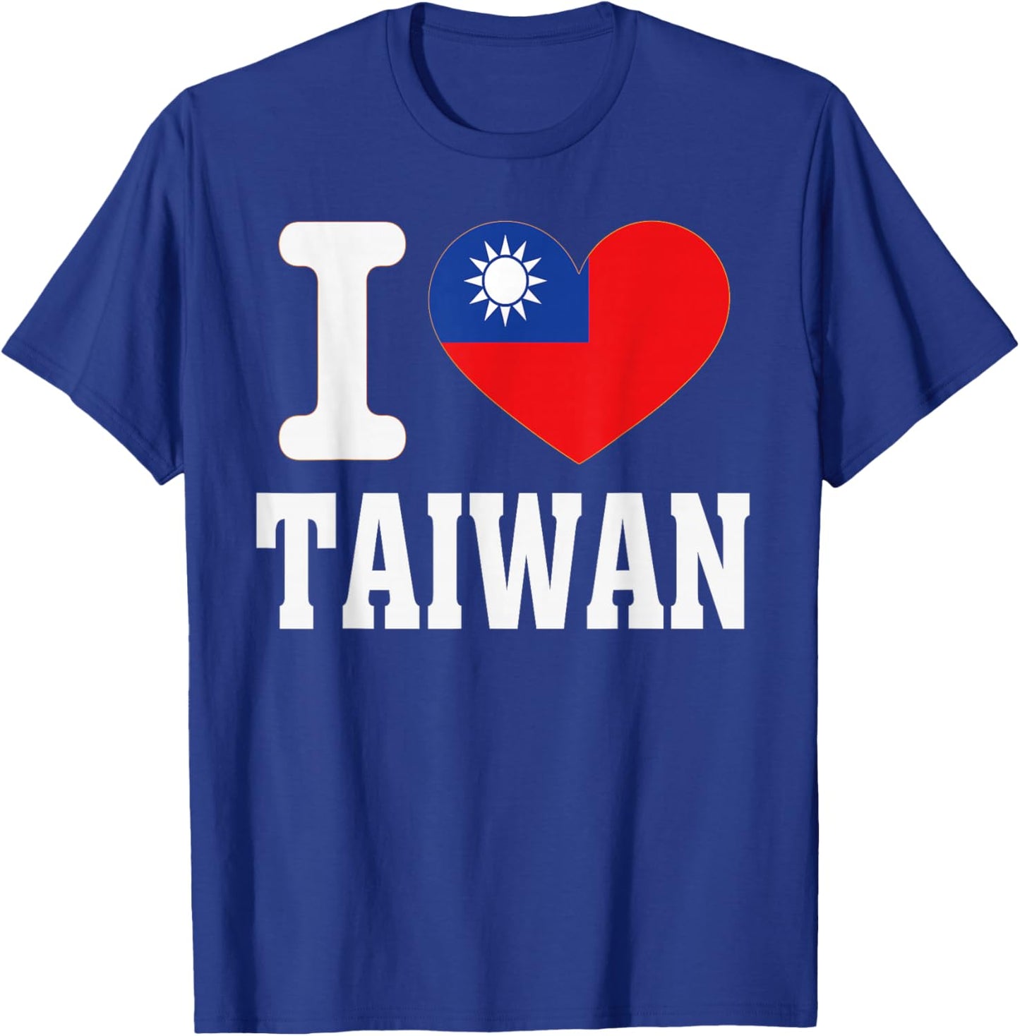I Love Taiwan Heart Souvenir Lovers Pride Travel T-Shirt - T-Shirt | Royal