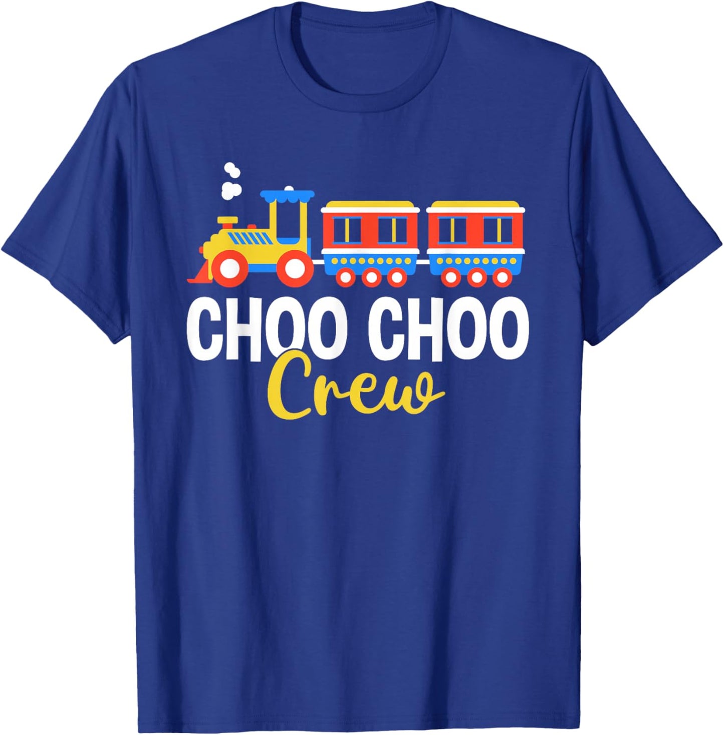 Choo Choo Crew Railway Train Birthday T-Shirt - T-Shirt | Royal