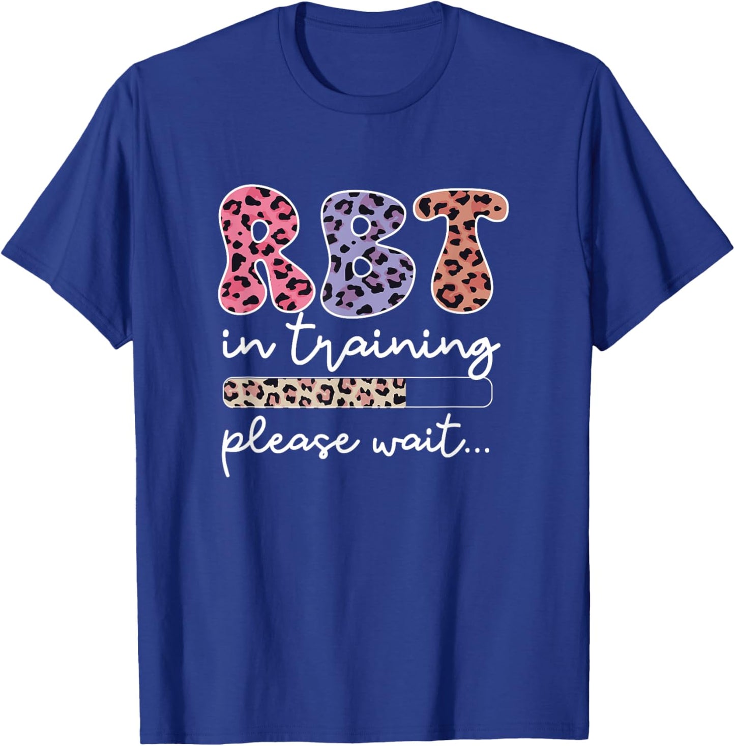 RBT in Training Registered Behavior Technician Leopard Print T-Shirt - T-Shirt | Royal