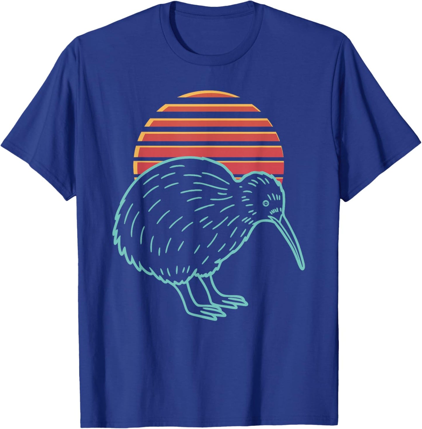 Kiwi Bird Lover Animal Retro Synthwave 80s T-Shirt - T-Shirt | Royal