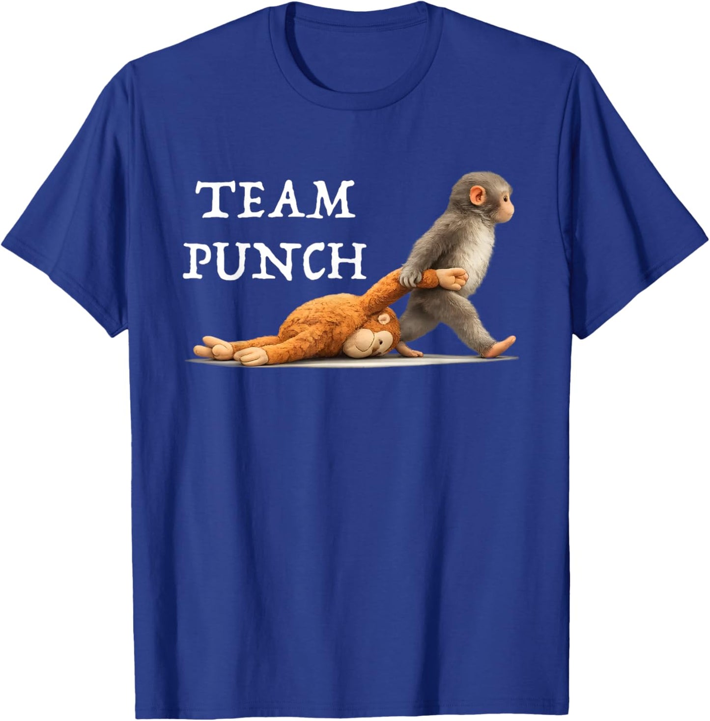 Team Punch Baby Monkey Punch Trend Meme Graphic T-Shirt - T-Shirt | Royal