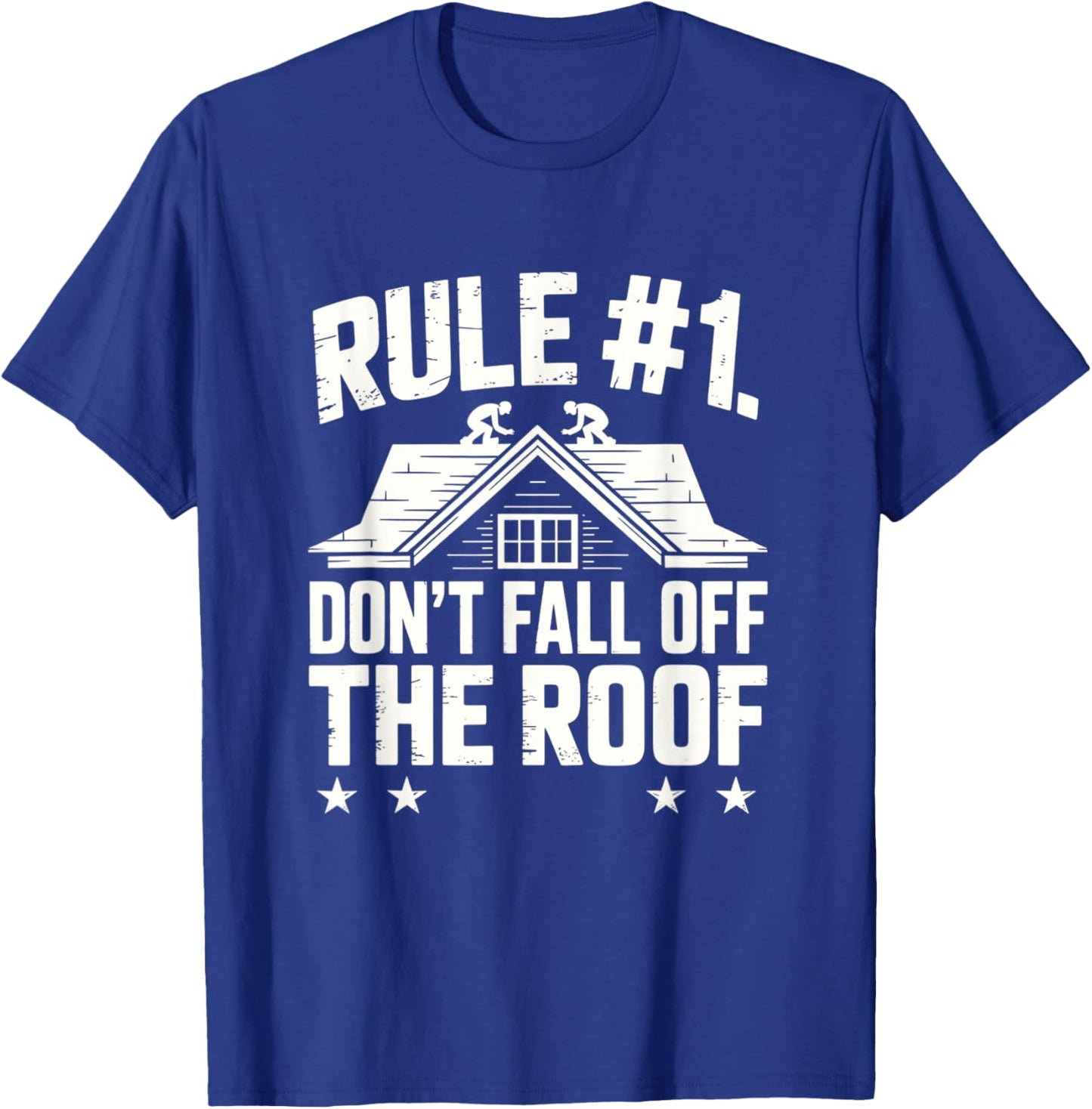 Funny Construction Crew Roofing Business Artwork T-Shirt - T-Shirt | Royal