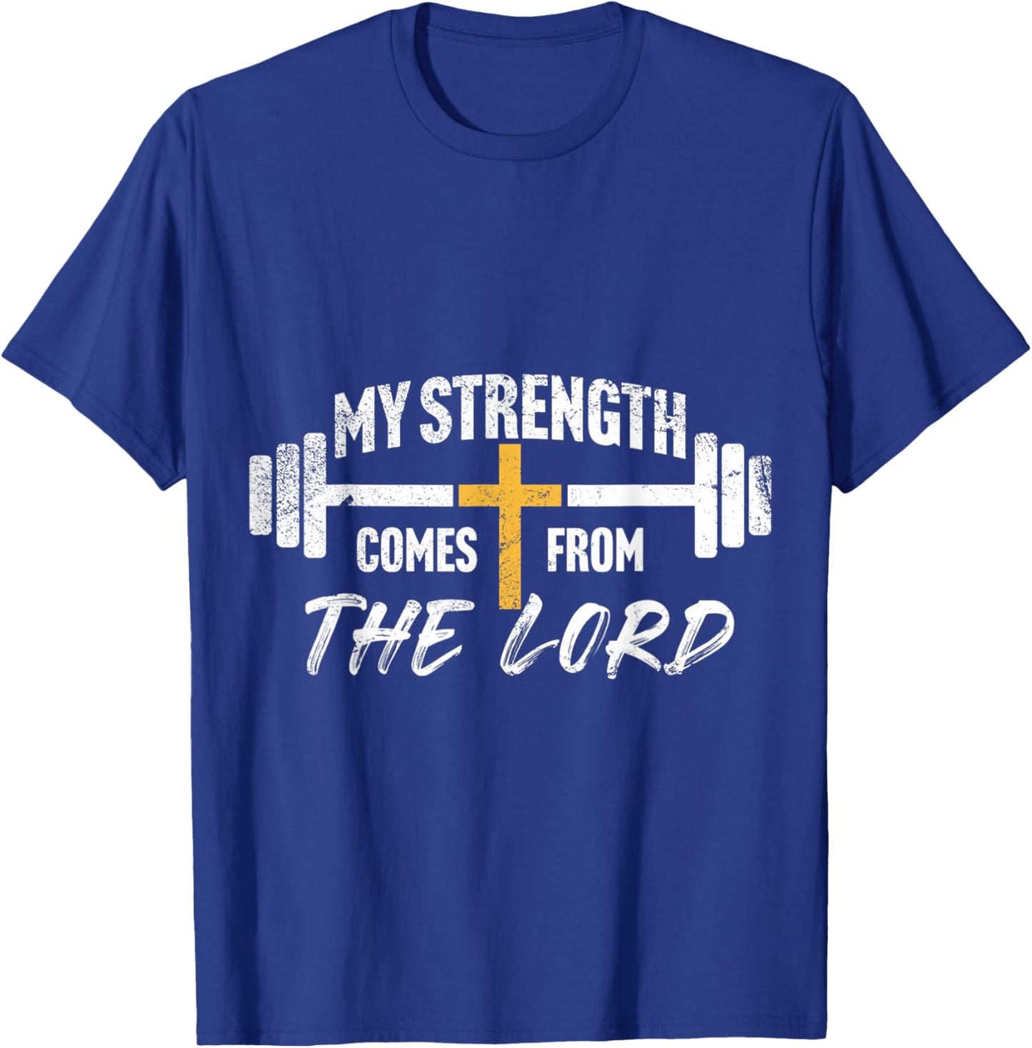 My Strength Christian Men Bible Verse Gym Workout T-Shirt - T-Shirt | Royal