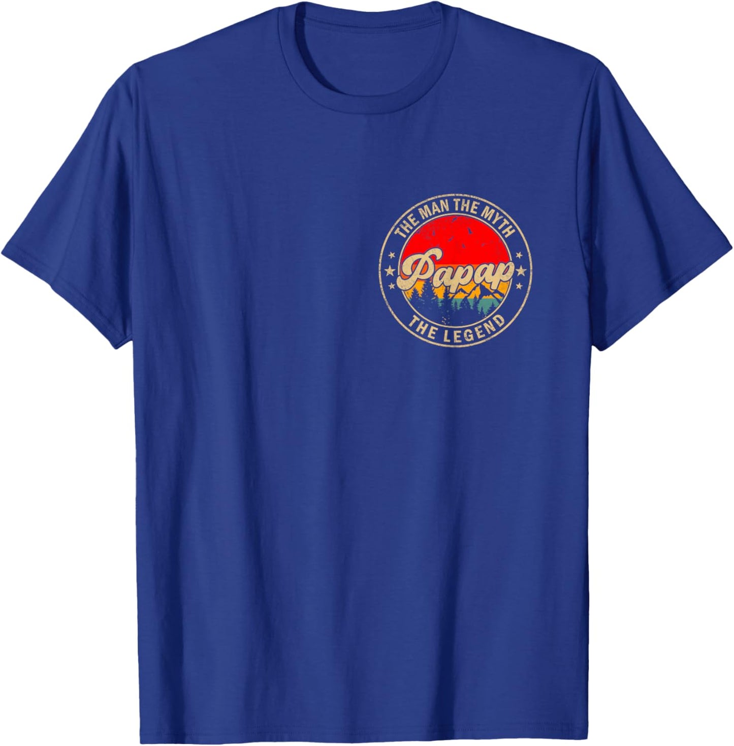 Papap The Man The Myth The Legend Vintage Retro for Grandpa T-Shirt - T-Shirt | Royal