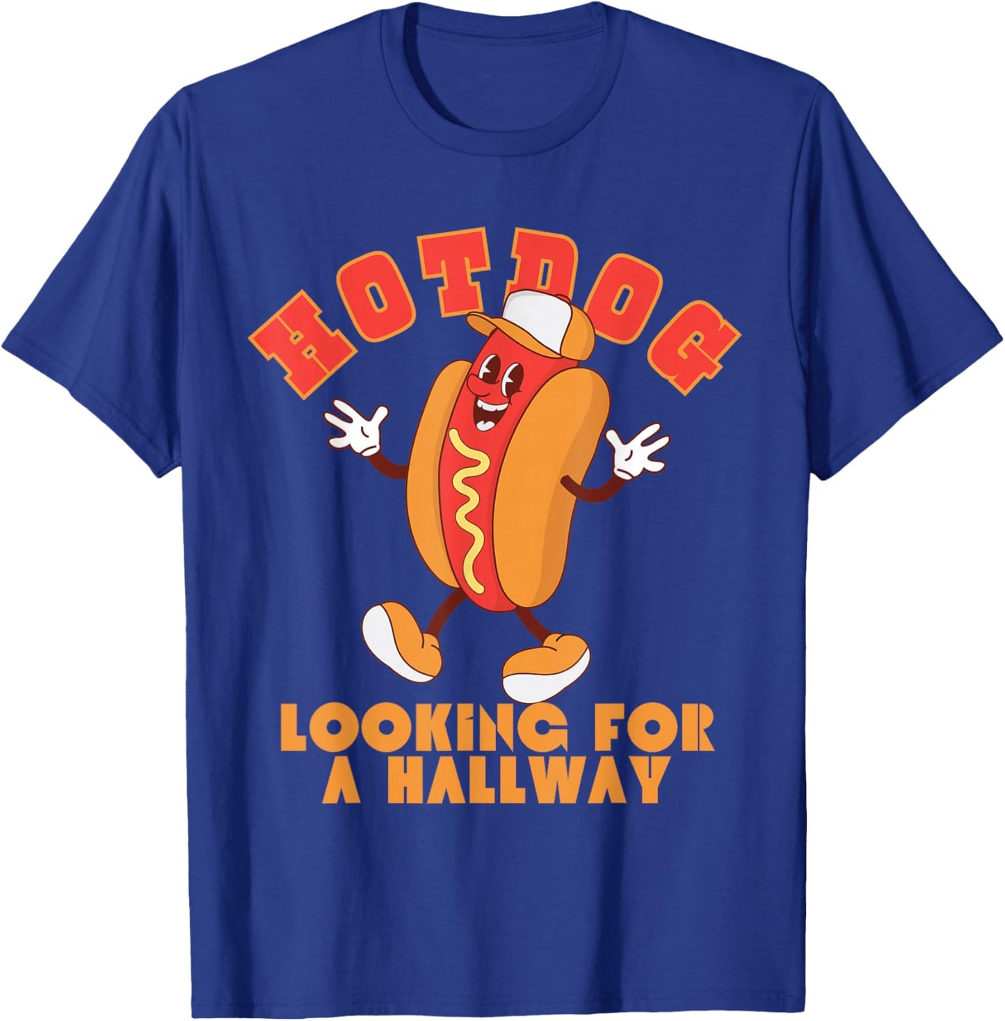 Funny Inappropriate Retro Hotdog Looking for a Hallway Women T-Shirt - T-Shirt | Royal