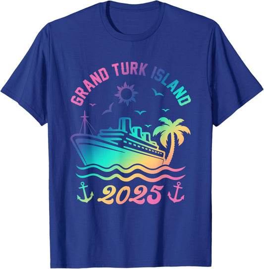 Grand Turk Island 2025 Cruise Vacation Beach Travel Holiday T-Shirt - T-Shirt | Royal