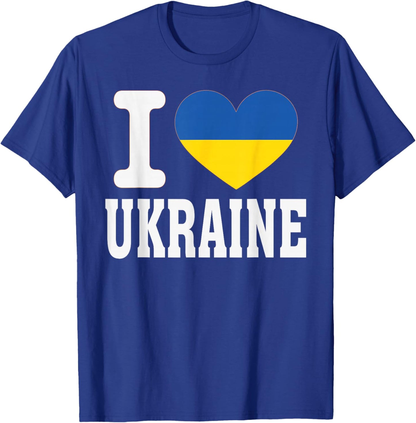 I Love Ukraine Heart Souvenir Lovers Pride Travel T-Shirt - T-Shirt | Royal