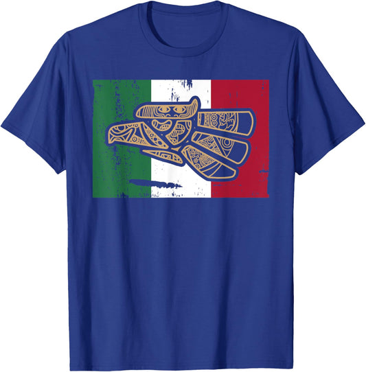 Mexico Vintage Mexican Flag Pride Hecho en Mexico Jersey T-Shirt - T-Shirt | Royal