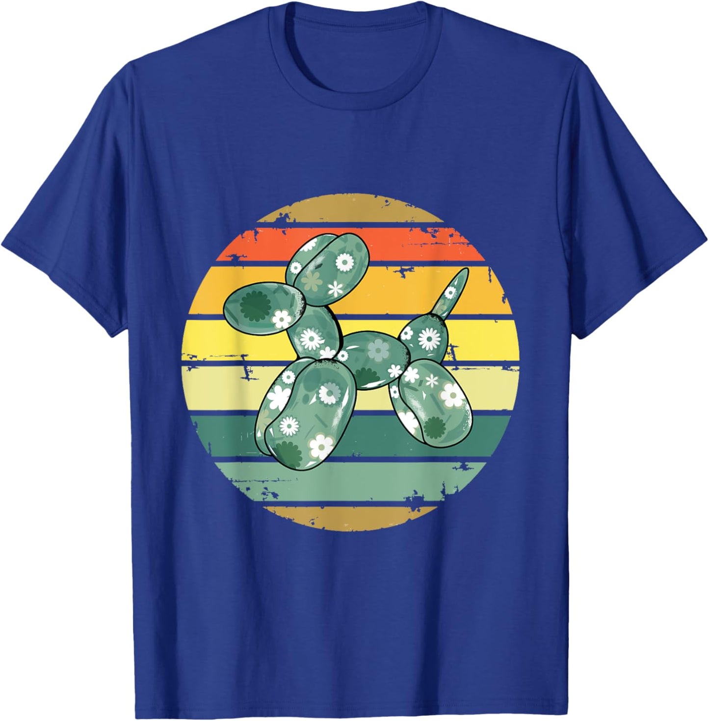 Vintage Balloon Dog Men Women T-Shirt - T-Shirt | Royal