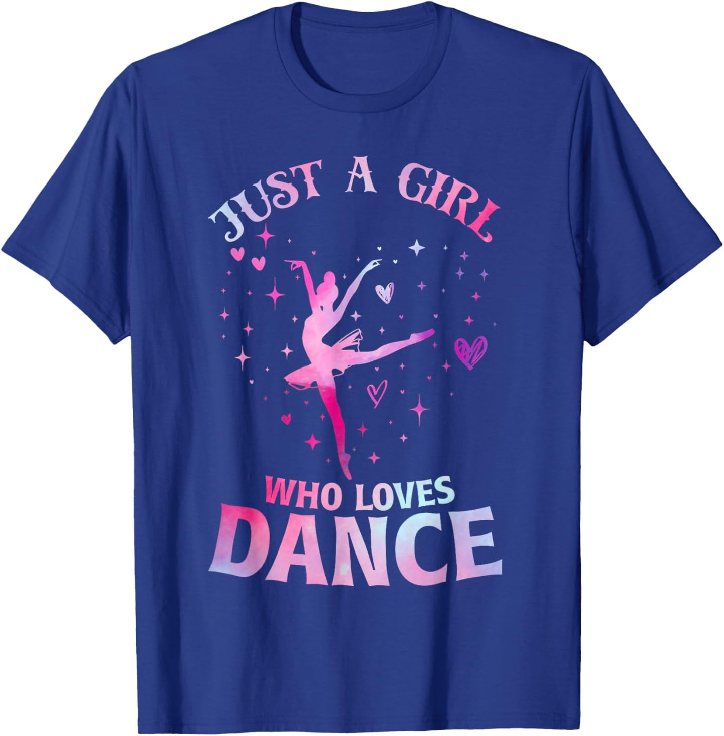 Just A Girl Who Loves Dance Ballet Dancer Heart Gift T-Shirt - T-Shirt | Royal