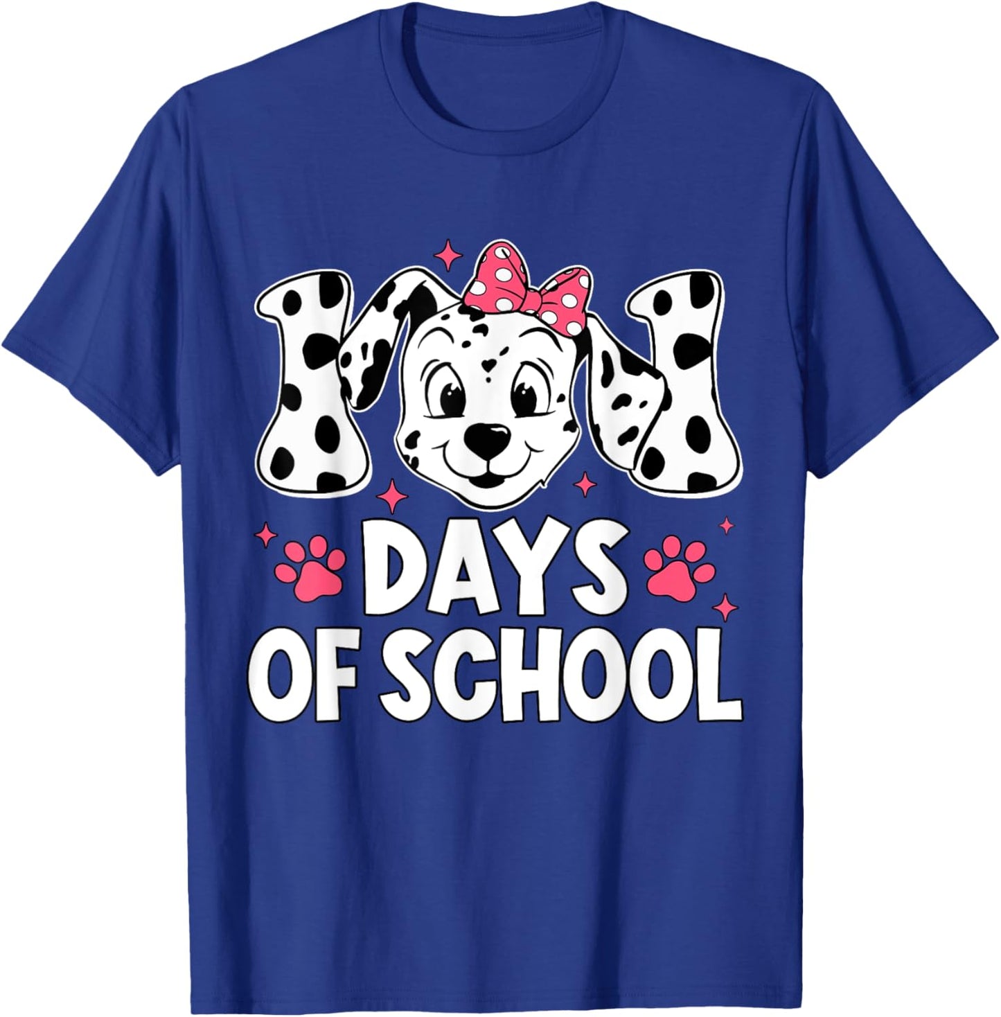 100 Days Of School Dalmatian Dog Boy Kid 100th Day Of School T-Shirt - T-Shirt | Royal