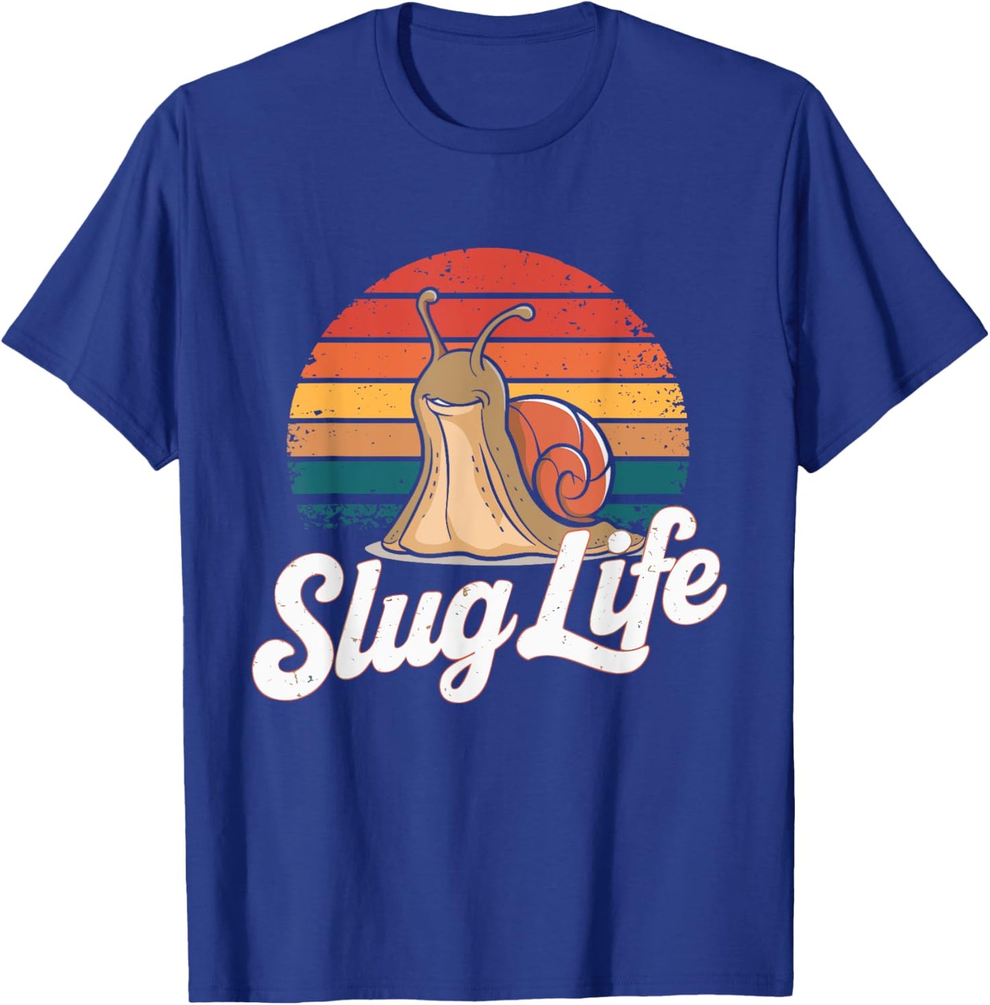 Slug Life Retro funny Snail Design T-Shirt - T-Shirt | Royal