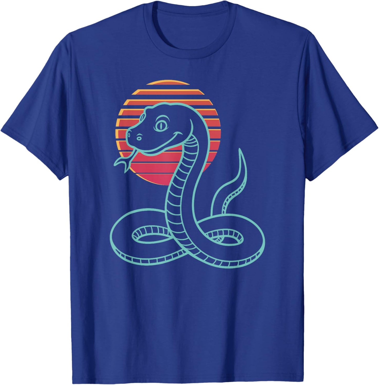Snake Lover Serpent Reptile Retro Synthwave 80s T-Shirt - T-Shirt | Royal