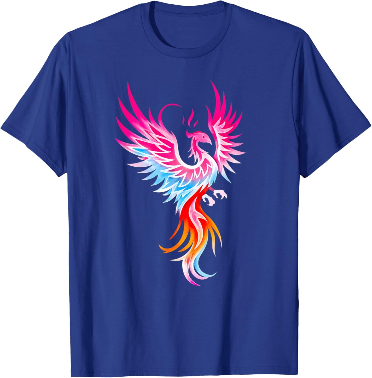 Transgender Lesbian Transbian Phoenix Bird Rising from Ashes T-Shirt - T-Shirt | Royal