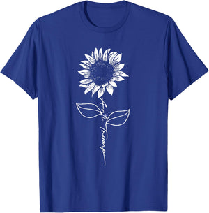 Subtle Anti Trump Shirt Flowers Sunflower T-Shirt - T-Shirt | Royal