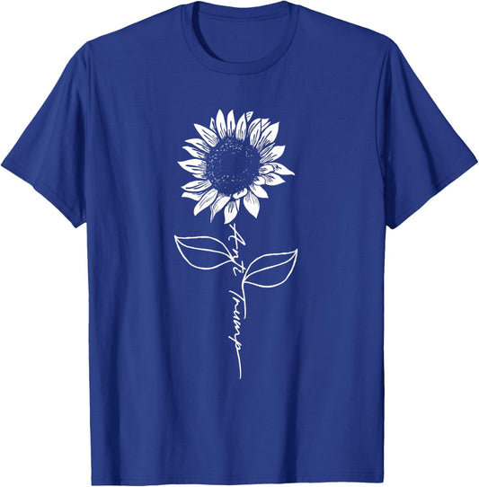 Subtle Anti Trump Shirt Flowers Sunflower T-Shirt - T-Shirt | Royal