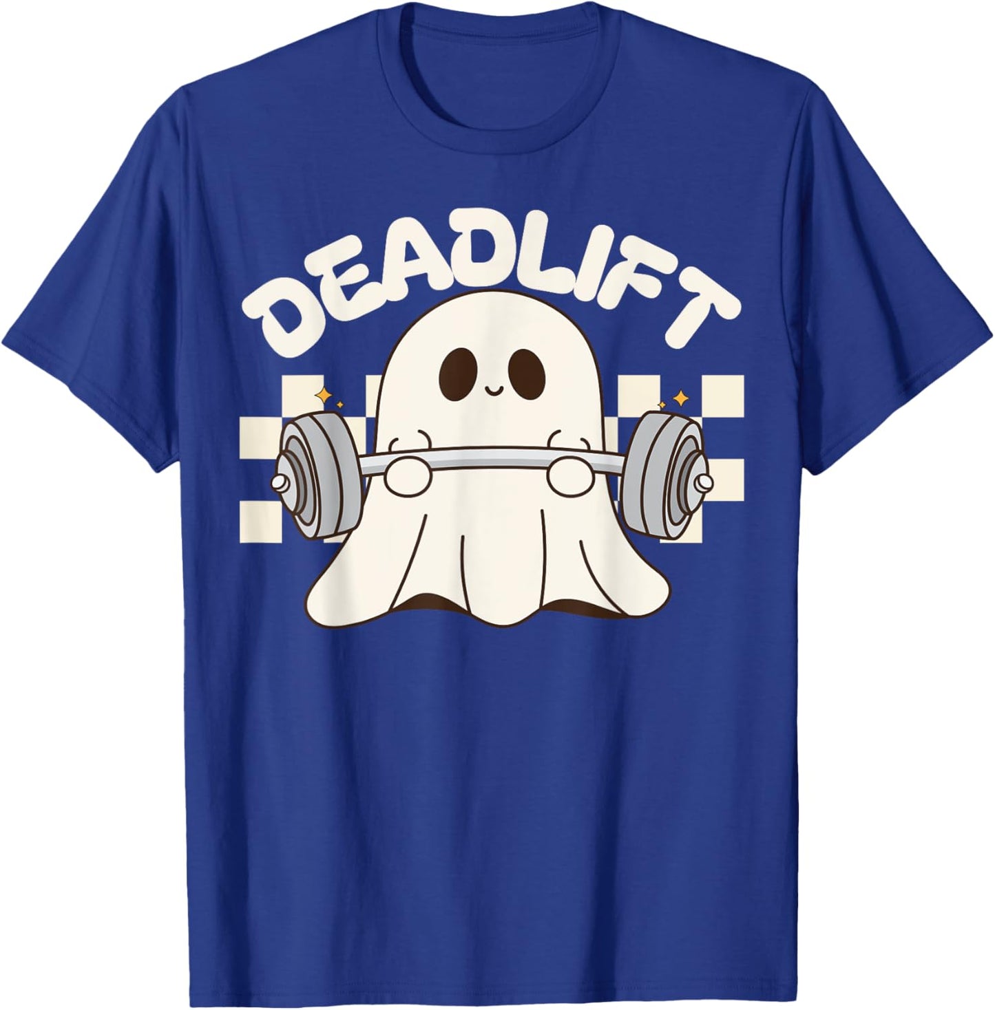 Dead Lift Funny Halloween Ghost Weight Lifting Workout GYM T-Shirt - T-Shirt | Royal